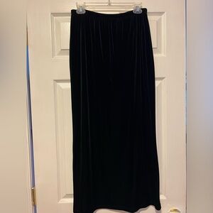 Black velvet skirt